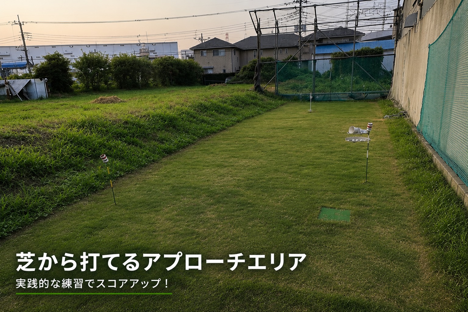 芝から打てるアプローチエリア